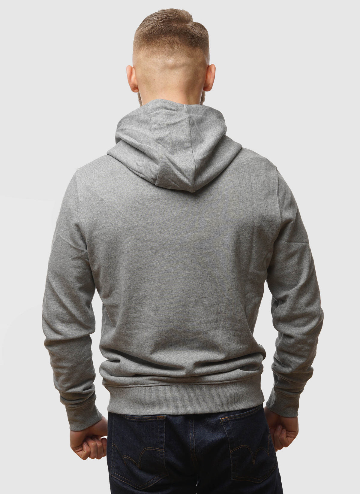 Pullover Hoodie - Mid Grey Marl