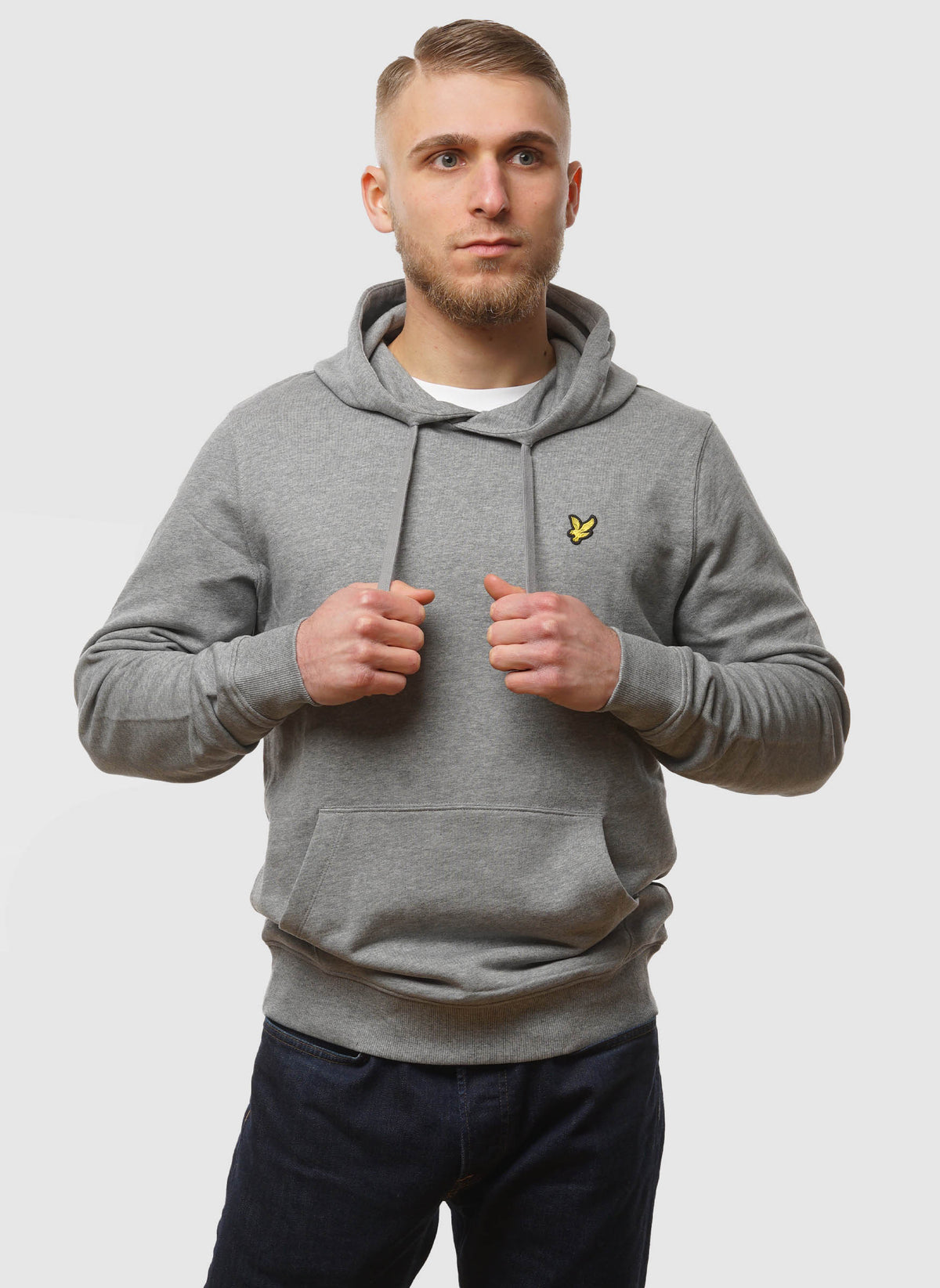 Pullover Hoodie - Mid Grey Marl