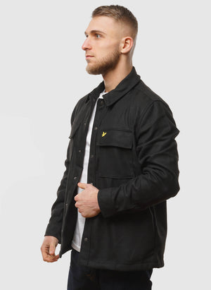 Brushed Overshirt - Jet Black