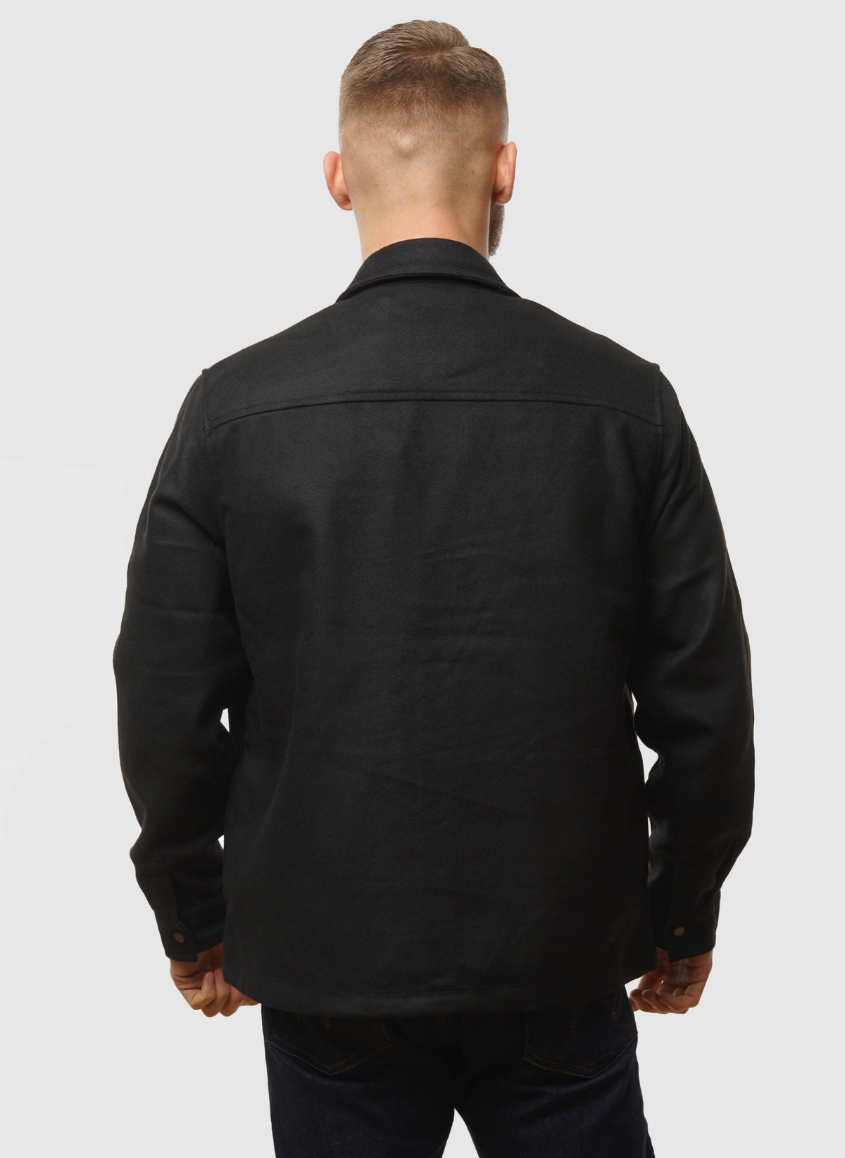 Brushed Overshirt - Jet Black