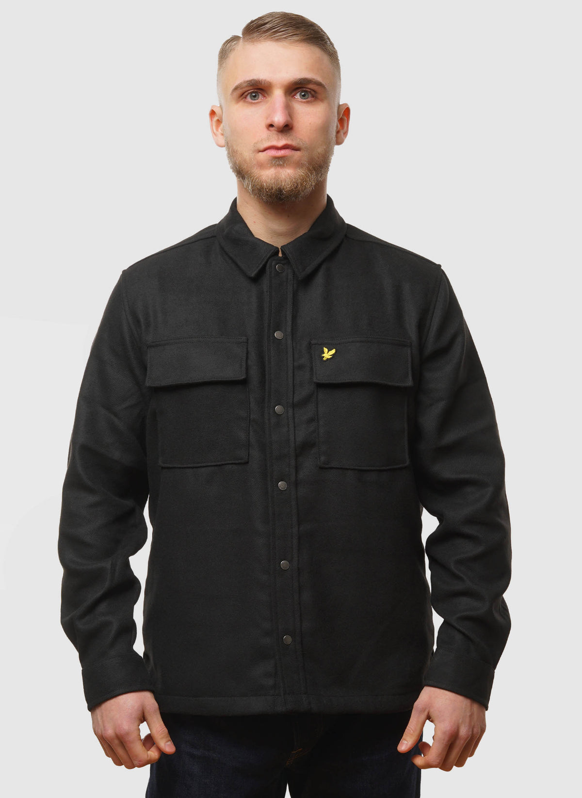 Brushed Overshirt - Jet Black