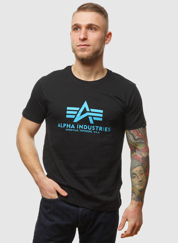 Basic T-Shirt - Black/Blue