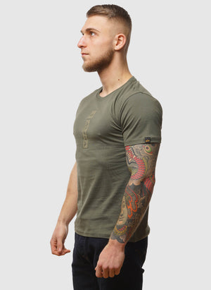 Puff Print T-Shirt - Dark Olive