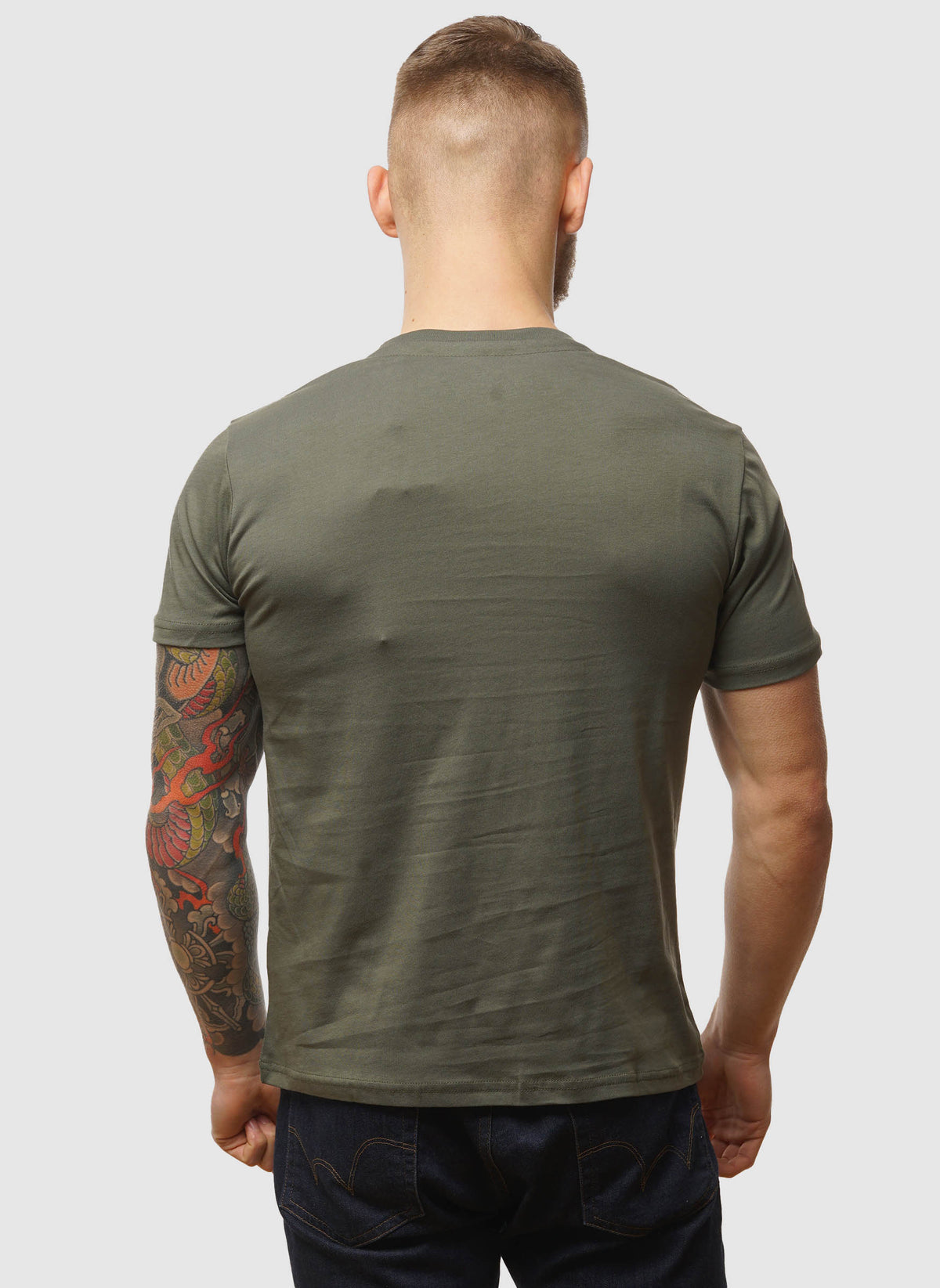 Puff Print T-Shirt - Dark Olive