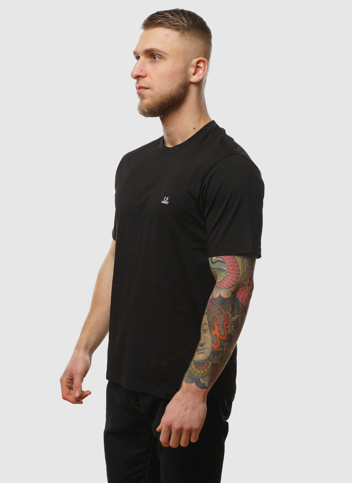 Logo Badge Jersey T-Shirt - Black