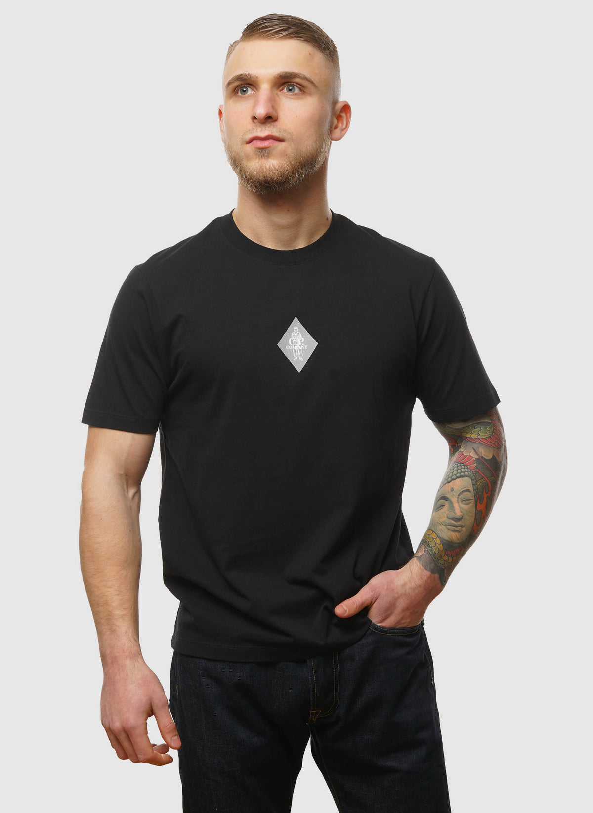 Front & Back Jersey T-Shirt - Black