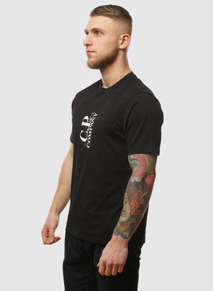 Vertical Logo Jersey T-Shirt - Black