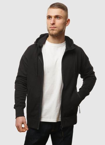 Goggle Sweatshirt Jacket - Black