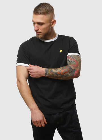 Ringer T-Shirt - Jet Black/White