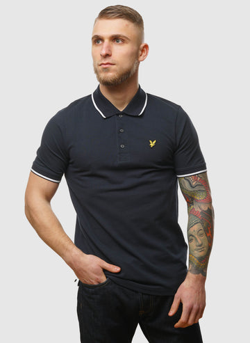 Tipped Poloshirt - Dark Navy