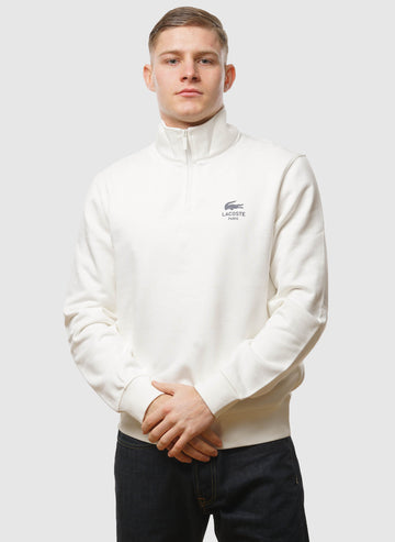 Half Zip Paris Sweatshirt  - Flour