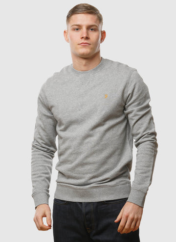 Tim New Crew Neck Sweatshirt - Light Grey Marl