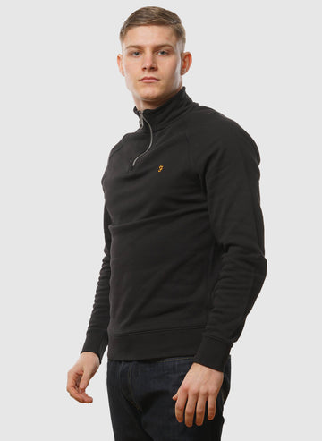 Jim 1/4 Zip Sweatshirt - Black