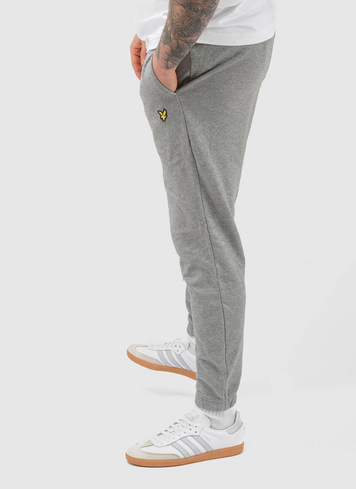 Slim Fit Sweat Pant - Mid Grey Marl