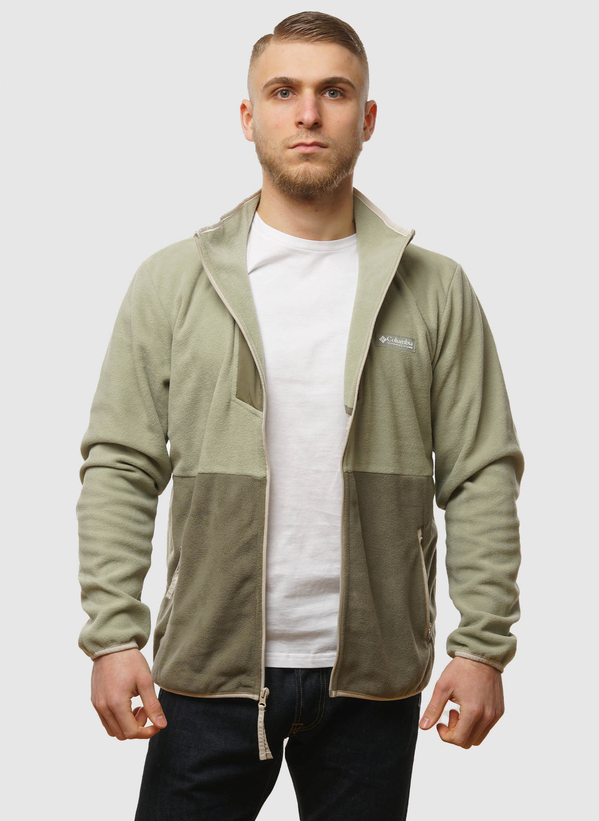 Sequoia Grove Full Zip Fleece - Safari/Stone Green