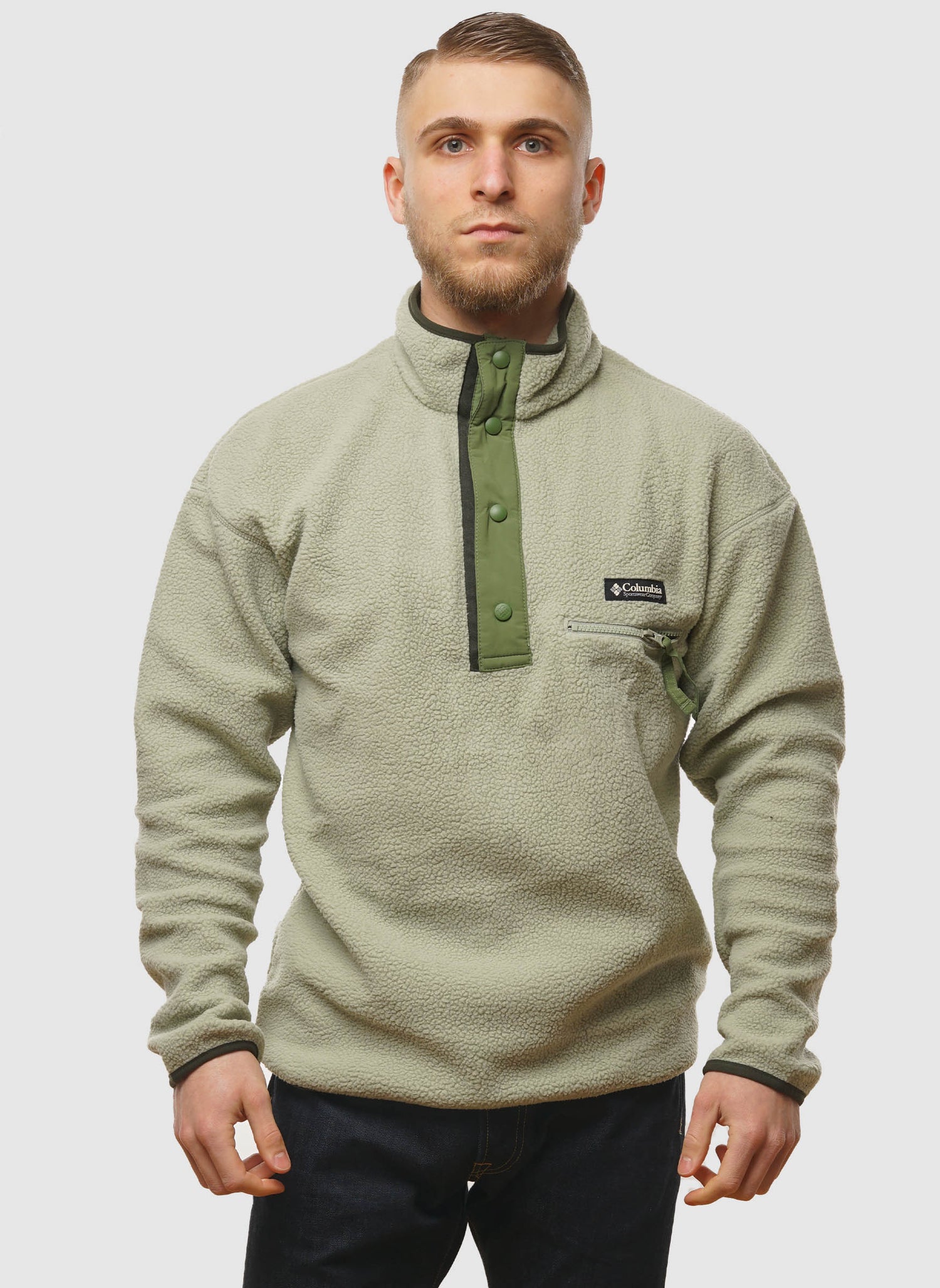 Helvetia II Half Snap Fleece - Safari