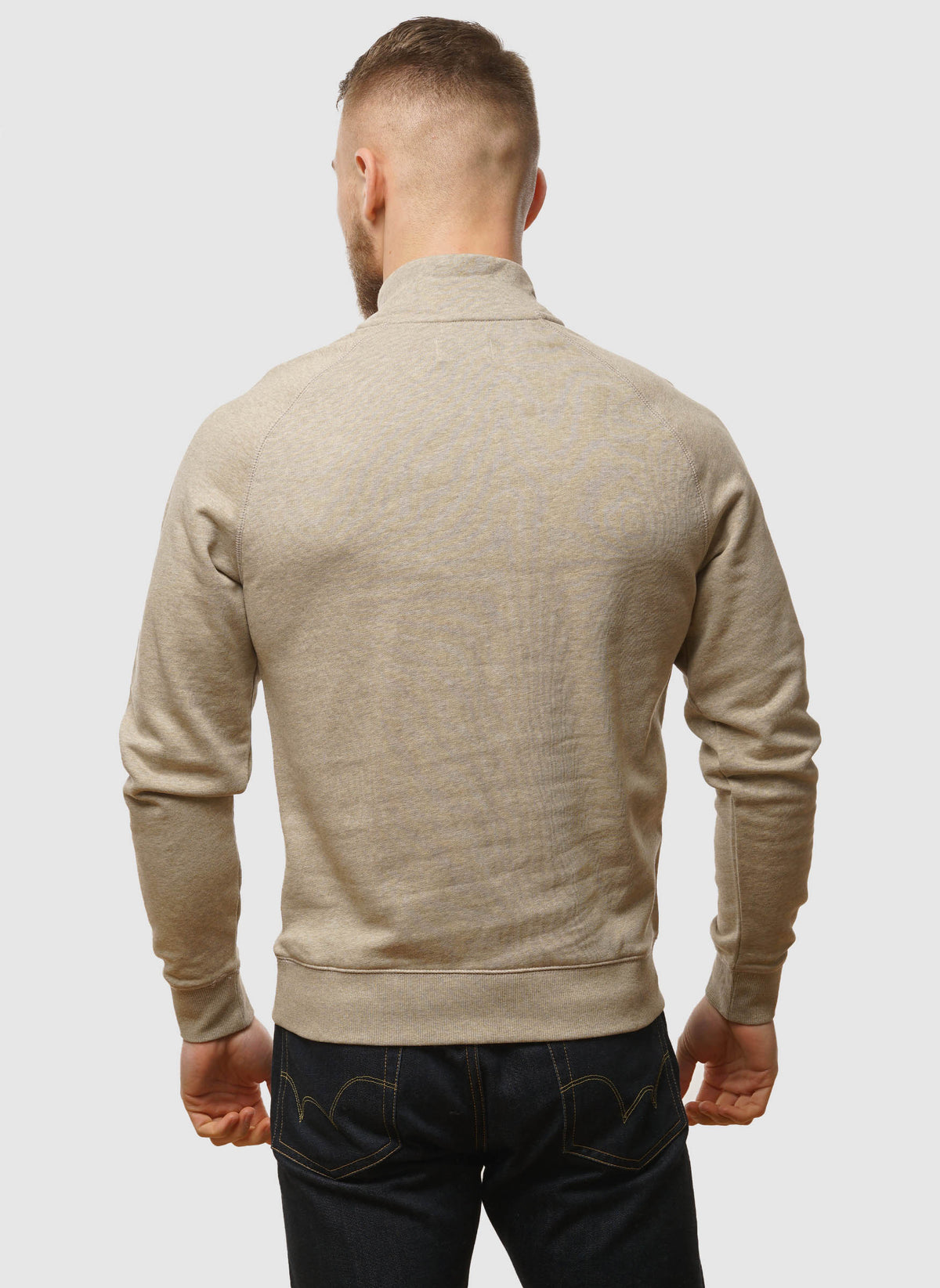 Jim 1/4 Zip Sweatshirt - Hazelnut Marl