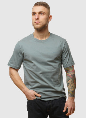 Johannes Logo T-Shirt - Greyish Blue