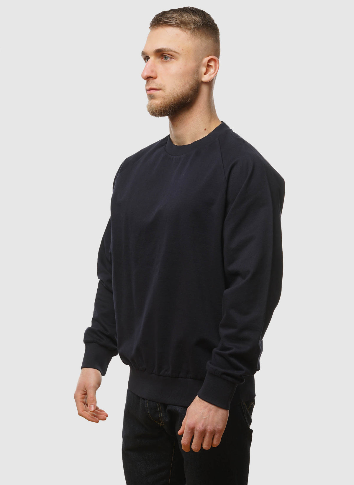 Marten Relaxed Raglan Sweatshirt - Dark Navy