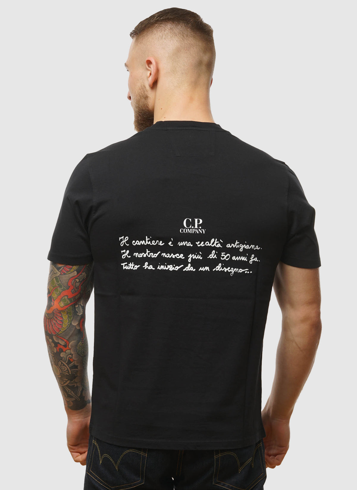 Back Letter T-Shirt - Black