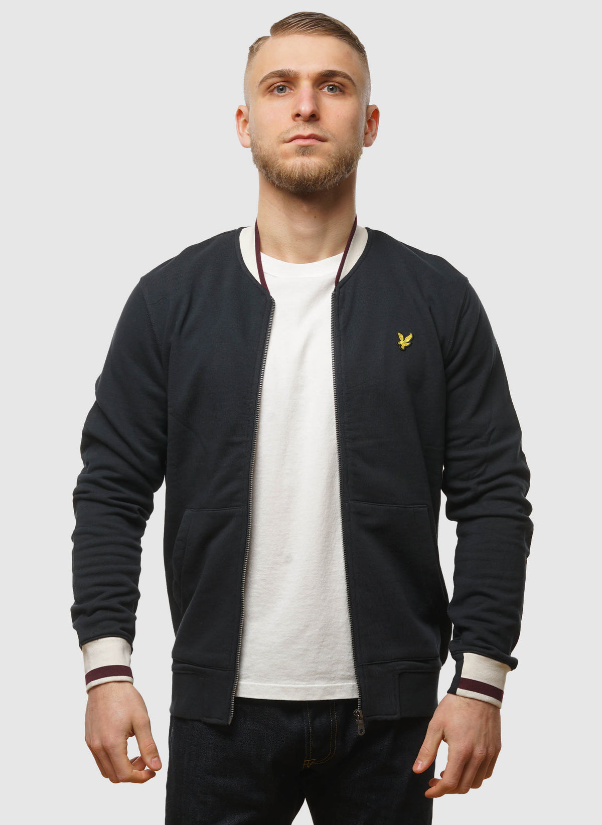 Half Tipped Jersey Bomber - Dark Navy