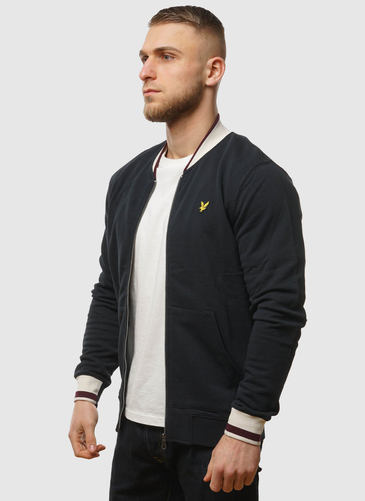 Half Tipped Jersey Bomber - Dark Navy