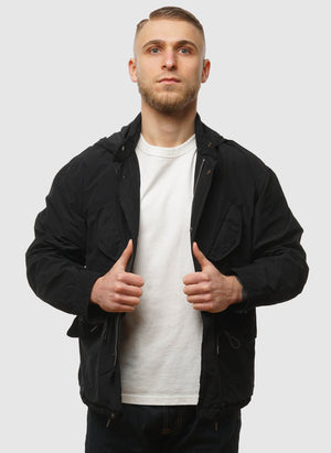 Twill 2/1 Microfibra Goggle Jacket - Black