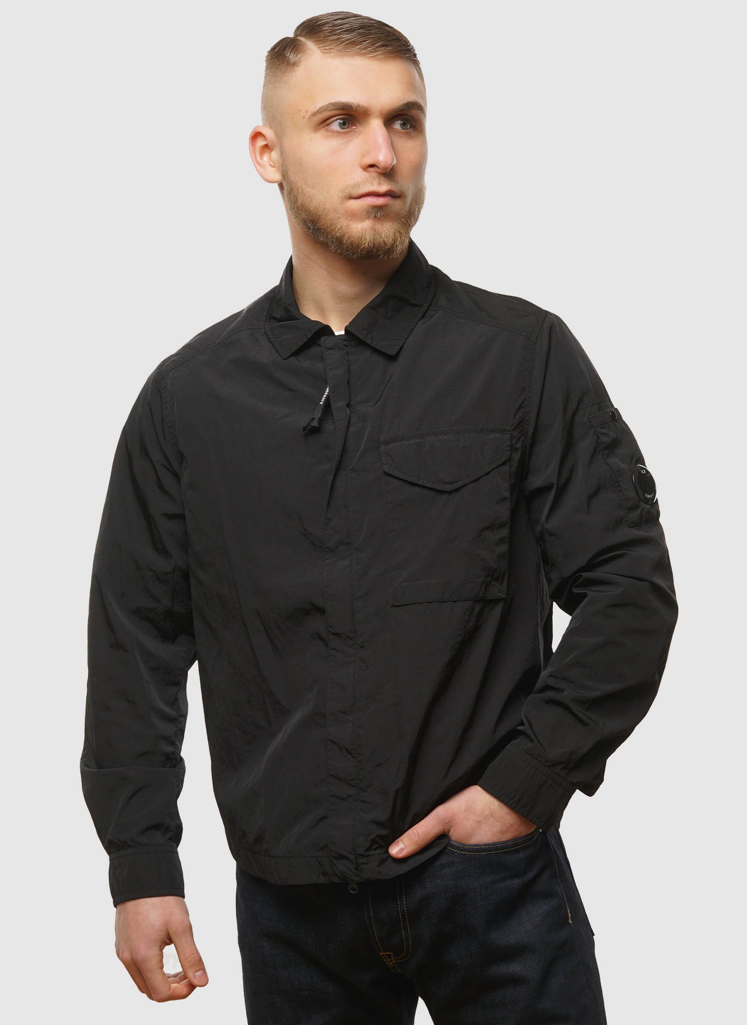 Chrome-R Full-Zip Overshirt - Black