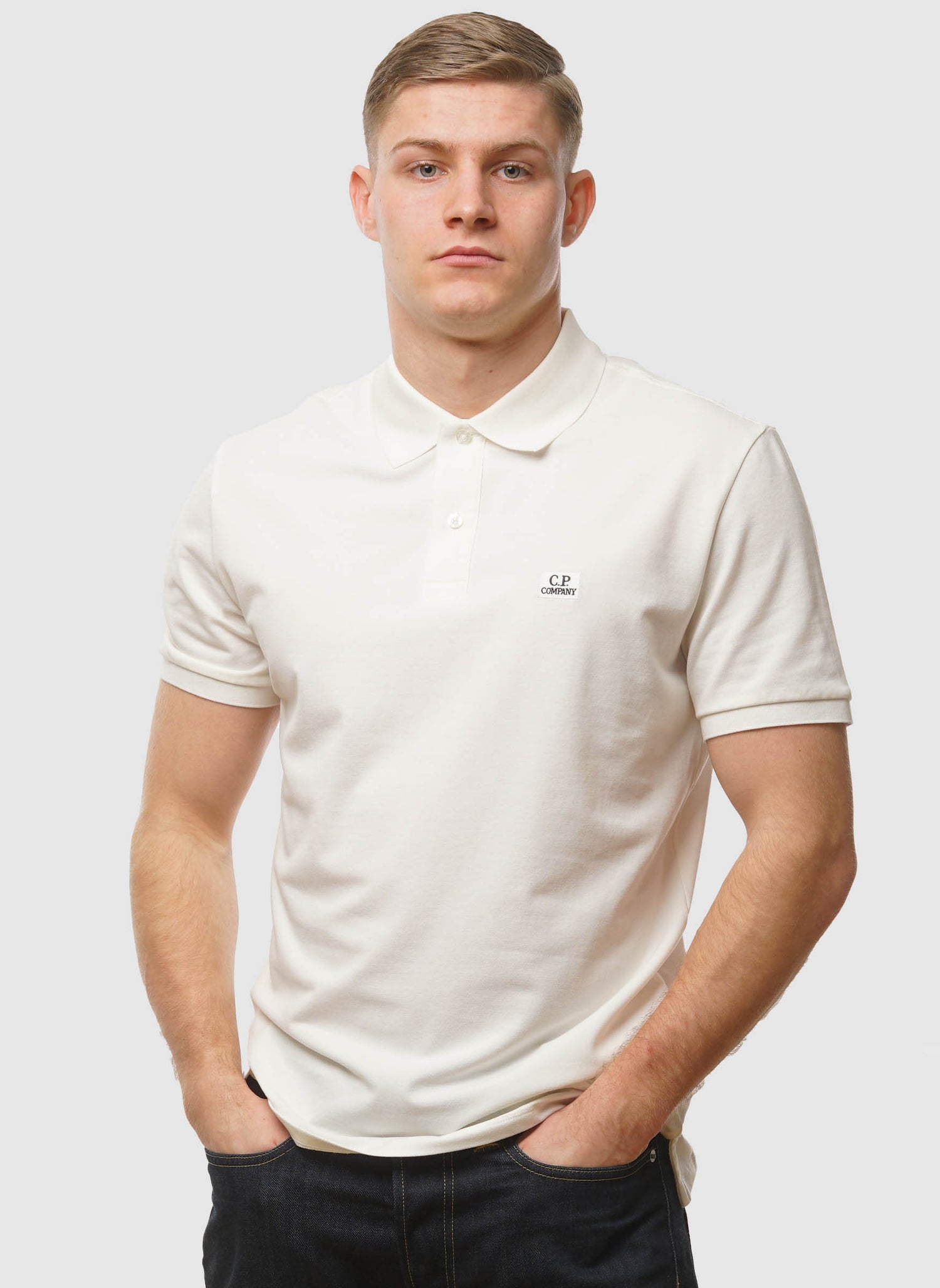 Stretch Piquet Poloshirt - Gauze White