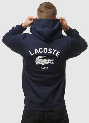 Hooded Backprint Sweatshirt - Navy Blue