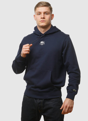 Hooded Backprint Sweatshirt - Navy Blue