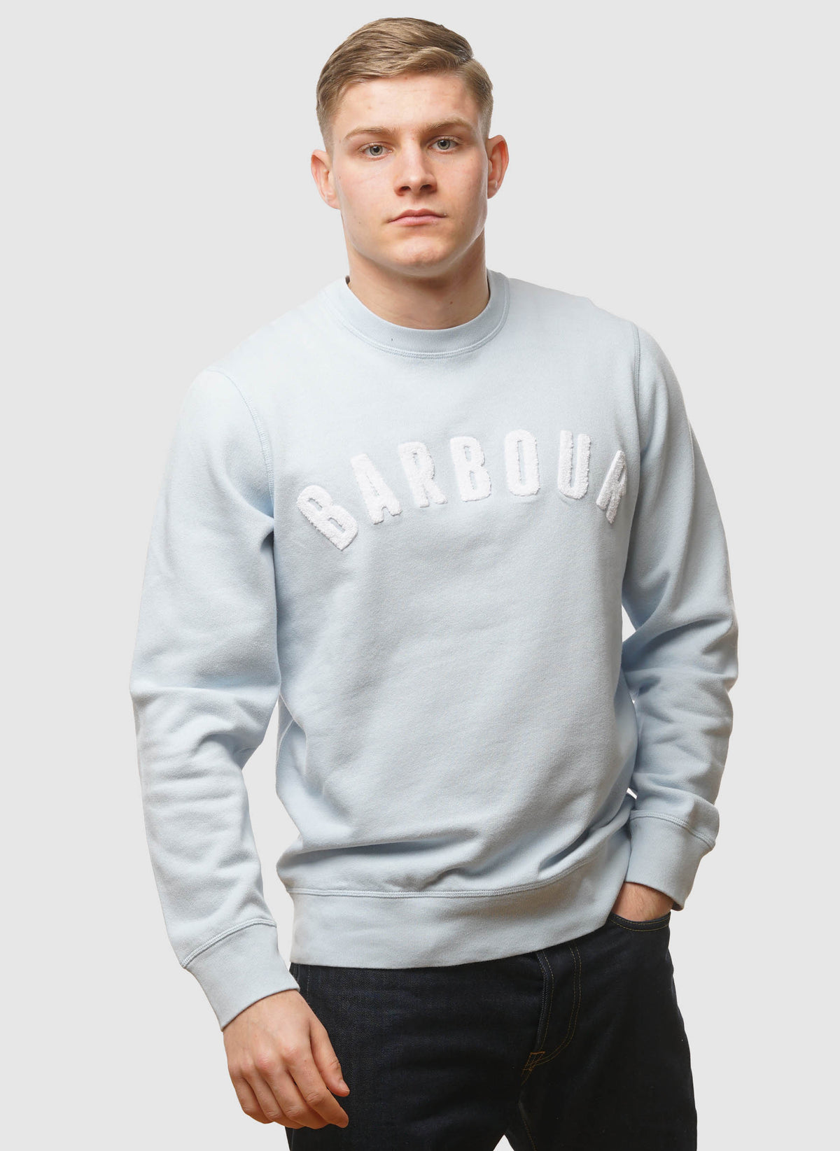 Prep Logo Crew Neck Sweatshirt - Ocean