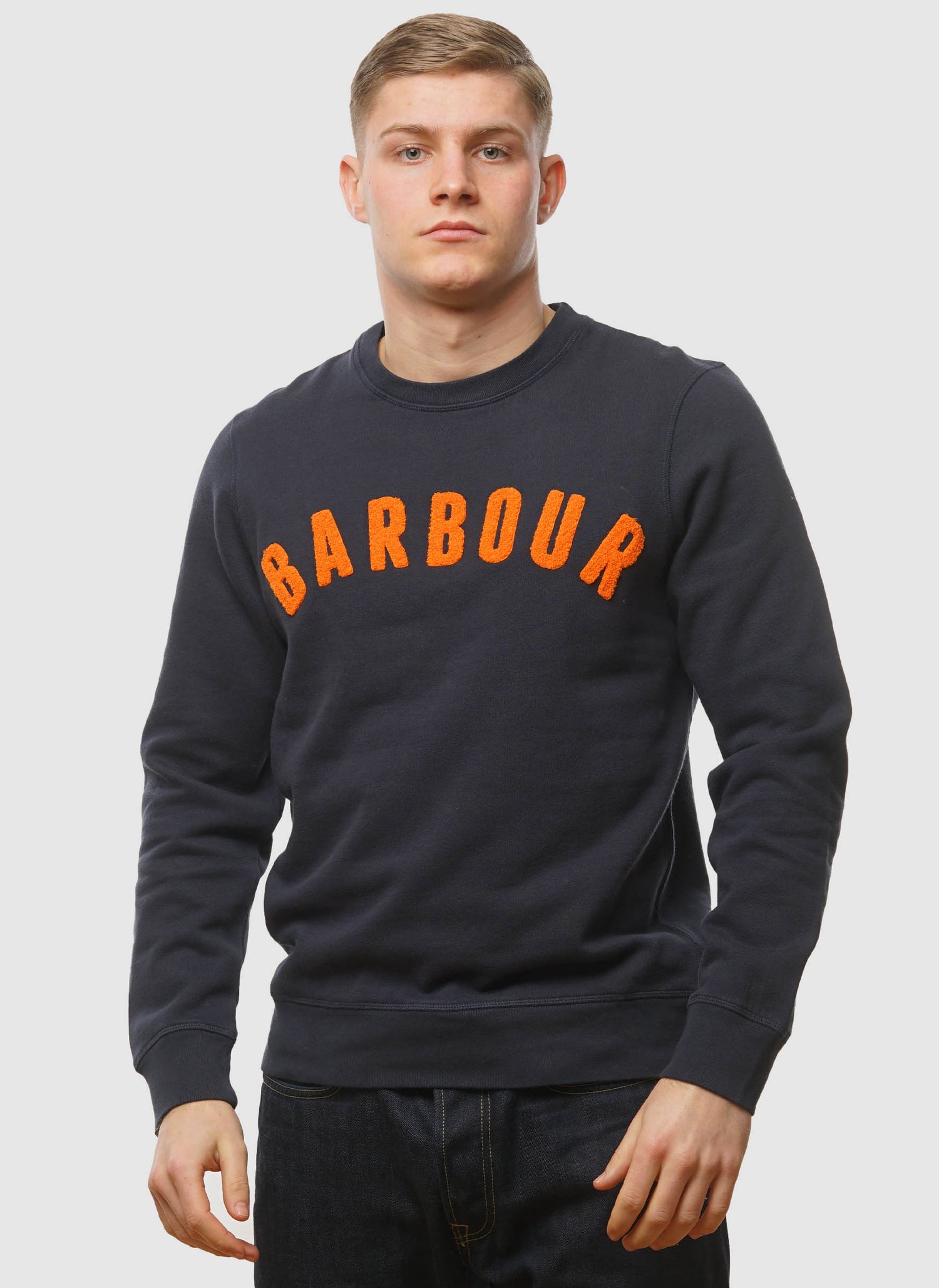 Prep Logo Crew Neck Sweatshirt - Navy