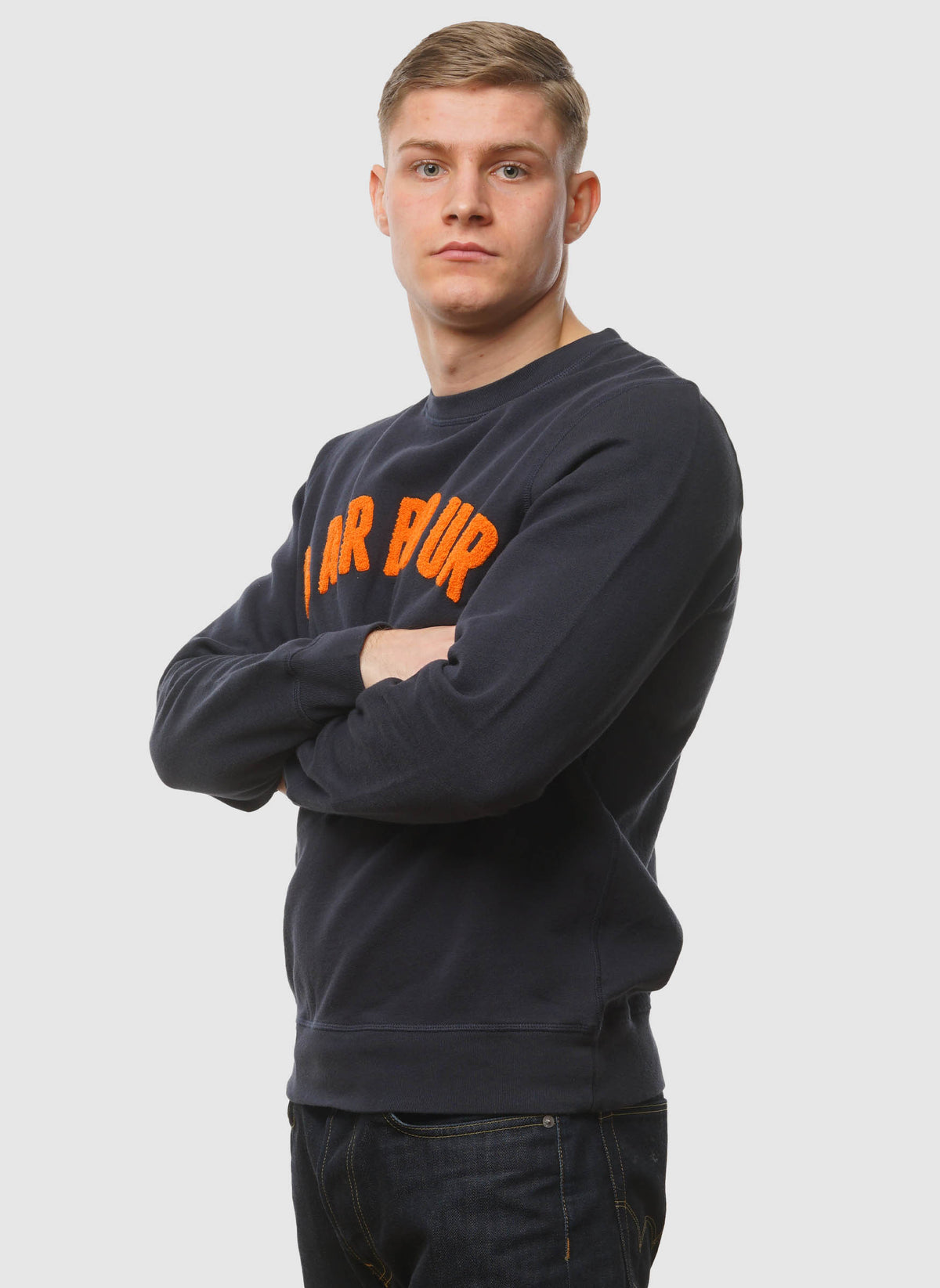 Prep Logo Crew Neck Sweatshirt - Navy