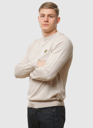 Cotton Crew Neck Jumper - Cove