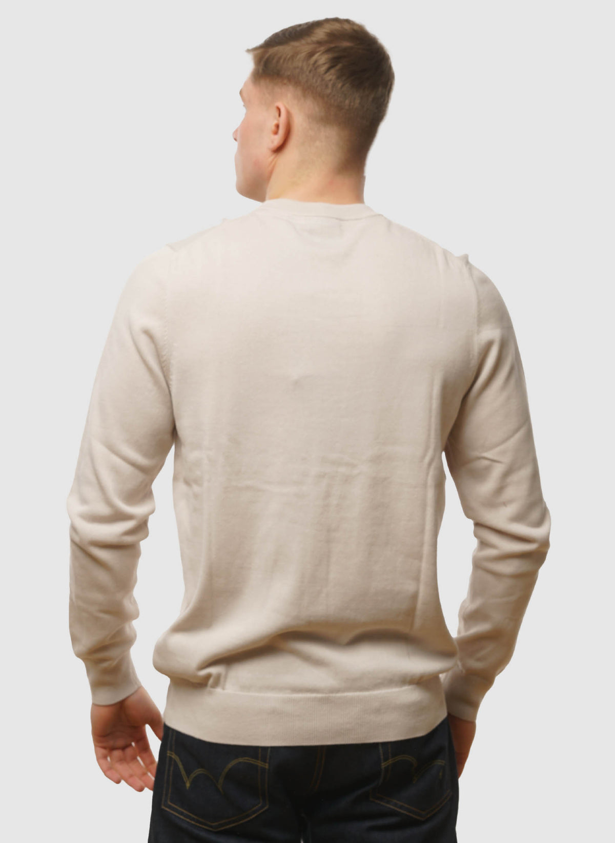 Cotton Crew Neck Jumper - Cove