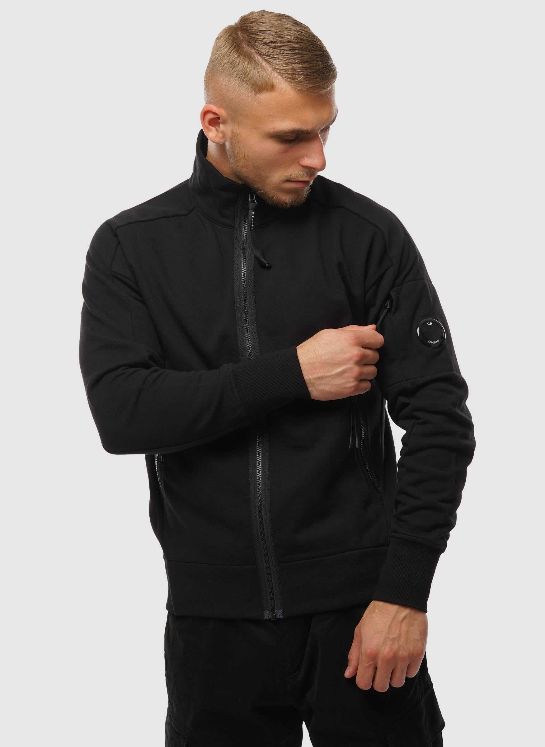 Lens Sweatshirt Jacket - Black – The Smart Dresser