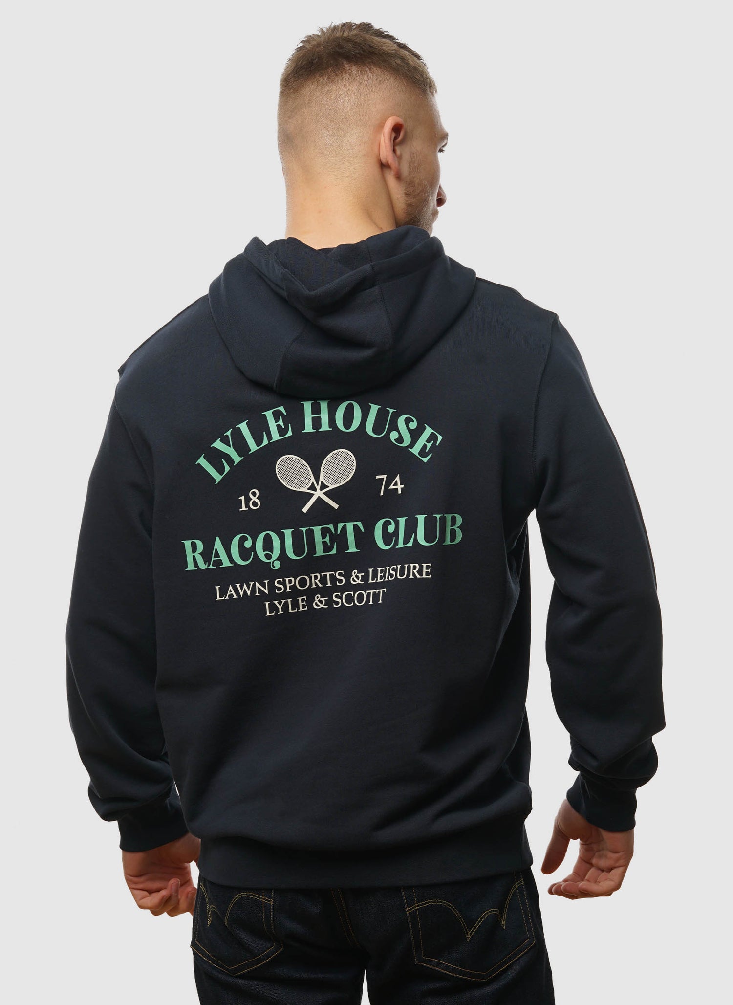 Racquet Club Graphic Hoodie - Dark Navy