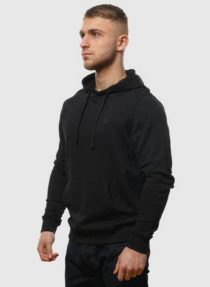 Tonal Eagle Pullover Hoodie - Jet Black