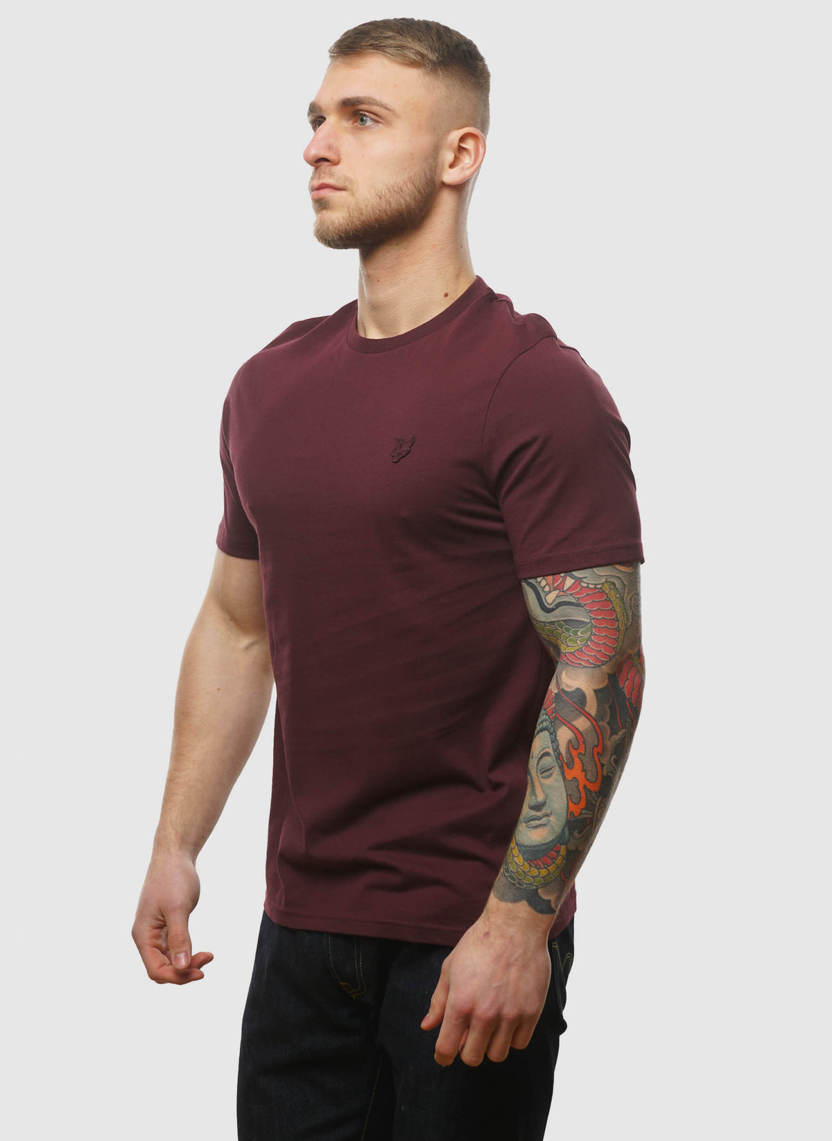 Tonal Eagle T-Shirt - Burgundy