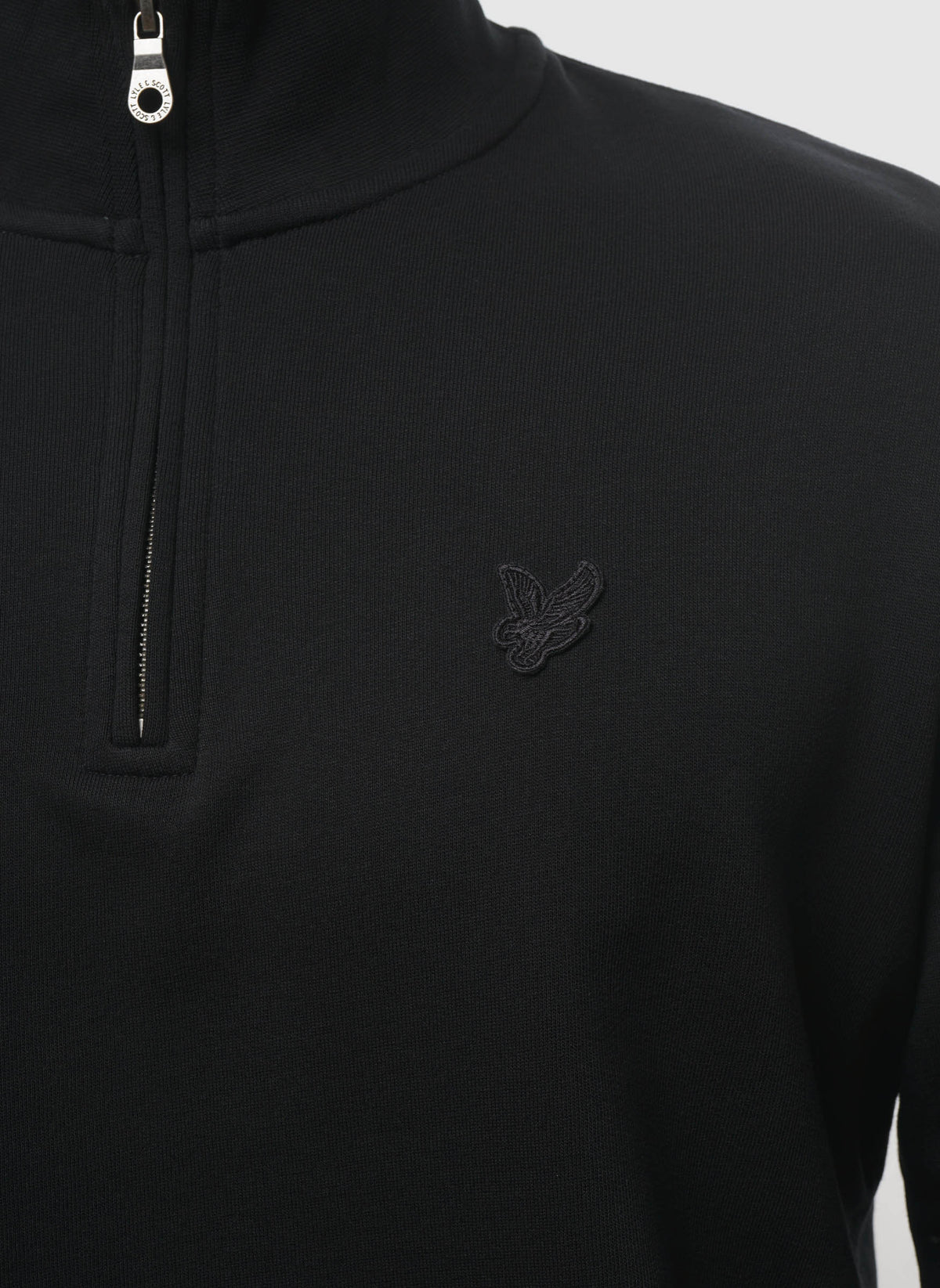 Tonal Eagle 1/4 Zip Sweatshirt - Jet Black