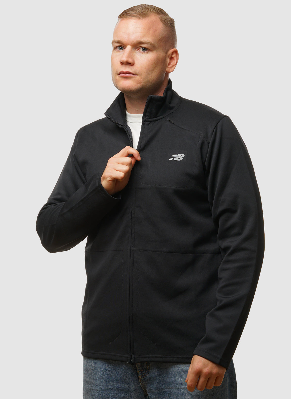 Tech Knit Full Zip- Black