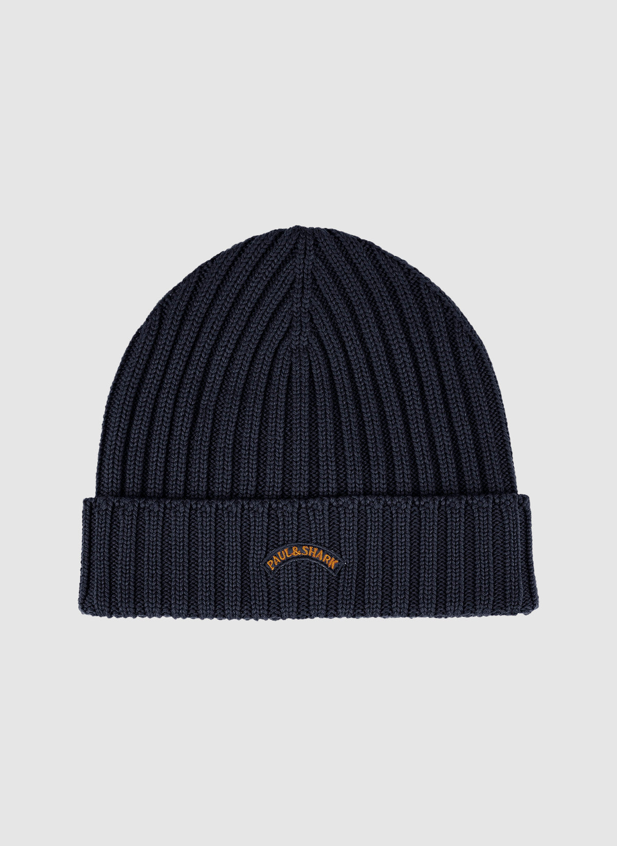 Moon Badge Wool Beanie - Blue