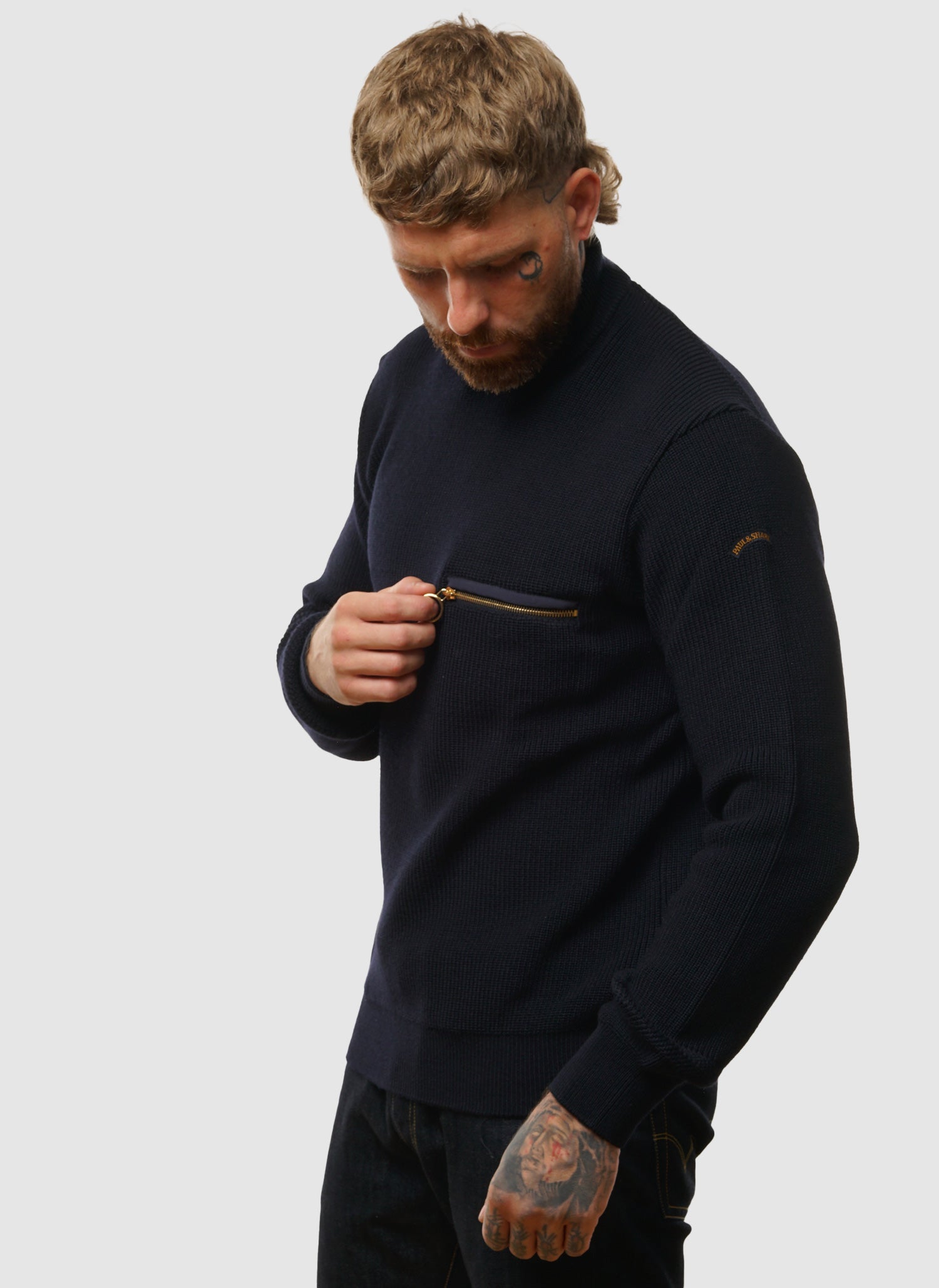 Zipped Pocket Jumper - Blue