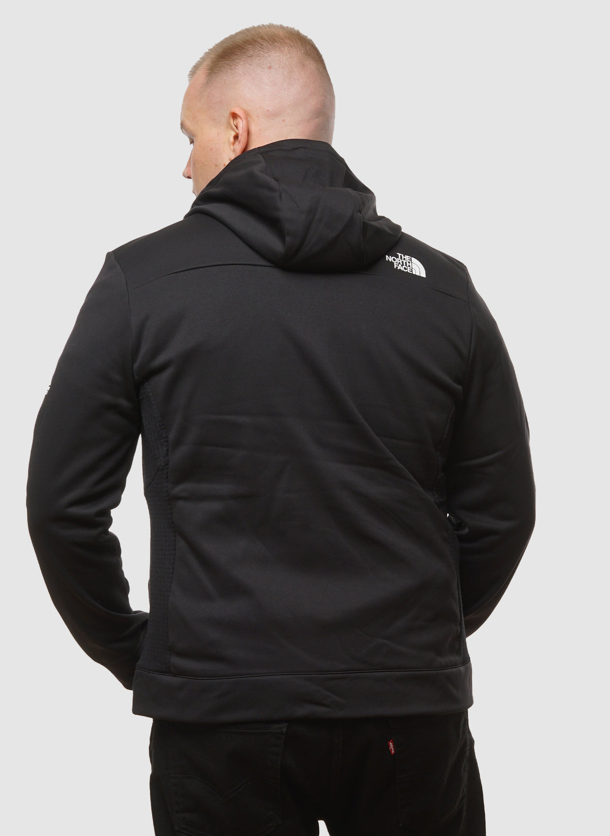 Full Zip Hooded Fleece Jacket - Black