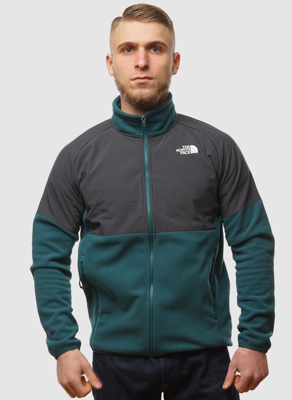 Glacier Heavyweight Full Zip - Deep Green/Asphalt Grey