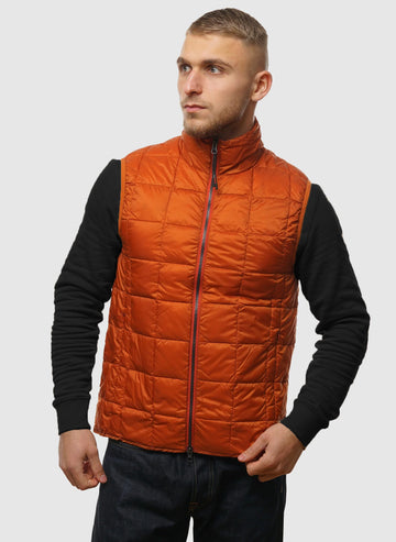 High Neck Inner Down Vest - Brick Orange