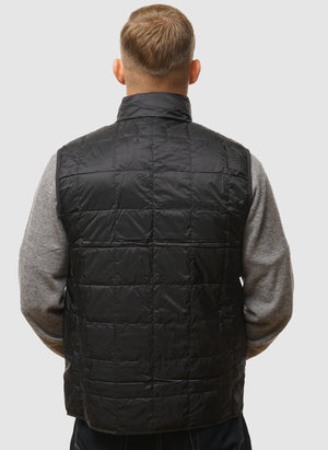 High Neck Inner Down Vest - Black