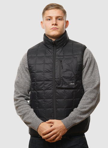 R/S Soft Boa Light Down Vest - Black