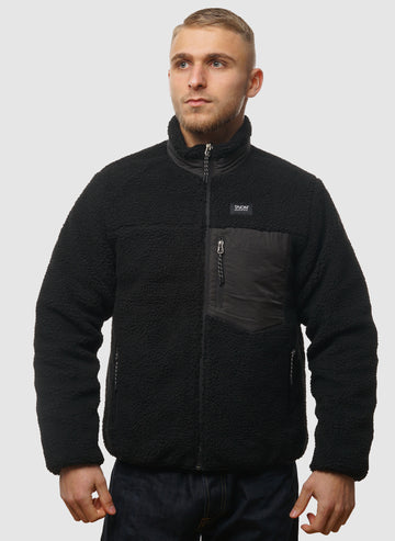 Down Boa Reversible Jacket - Black/Black